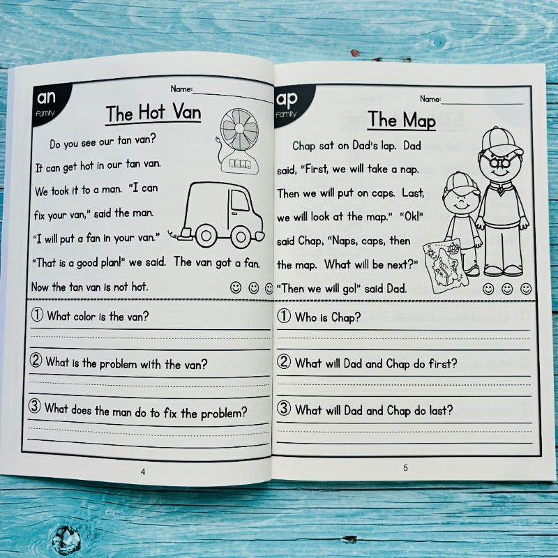 English Learning Workbook for Young Learners with Pictures and Phrases