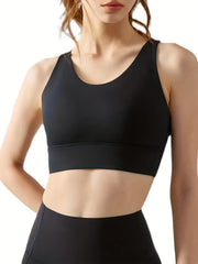Criss Cross Back Sports Bra High Impact Shockproof