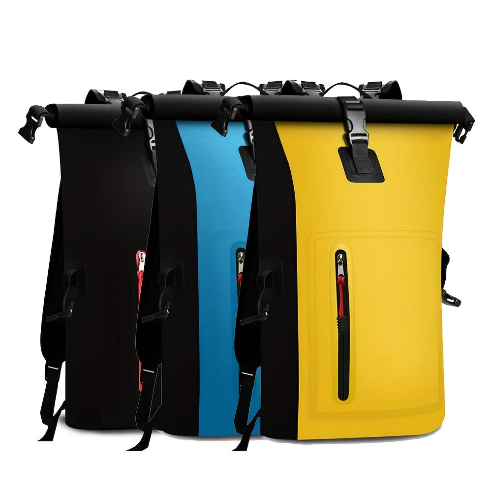 Waterproof Sports Backpack Geometric PVC Material Ideal for Swimming