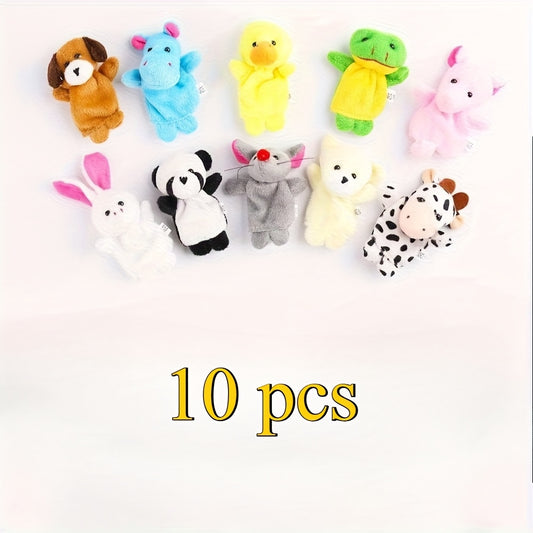10pcs different animal finger dolls for toddlers storytelling play