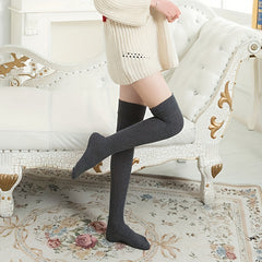 Warm Thigh High Socks Women's Stockings Over The Knee