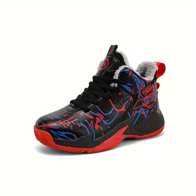Kids' High Top Basketball Shoes Non Slip Sneakers