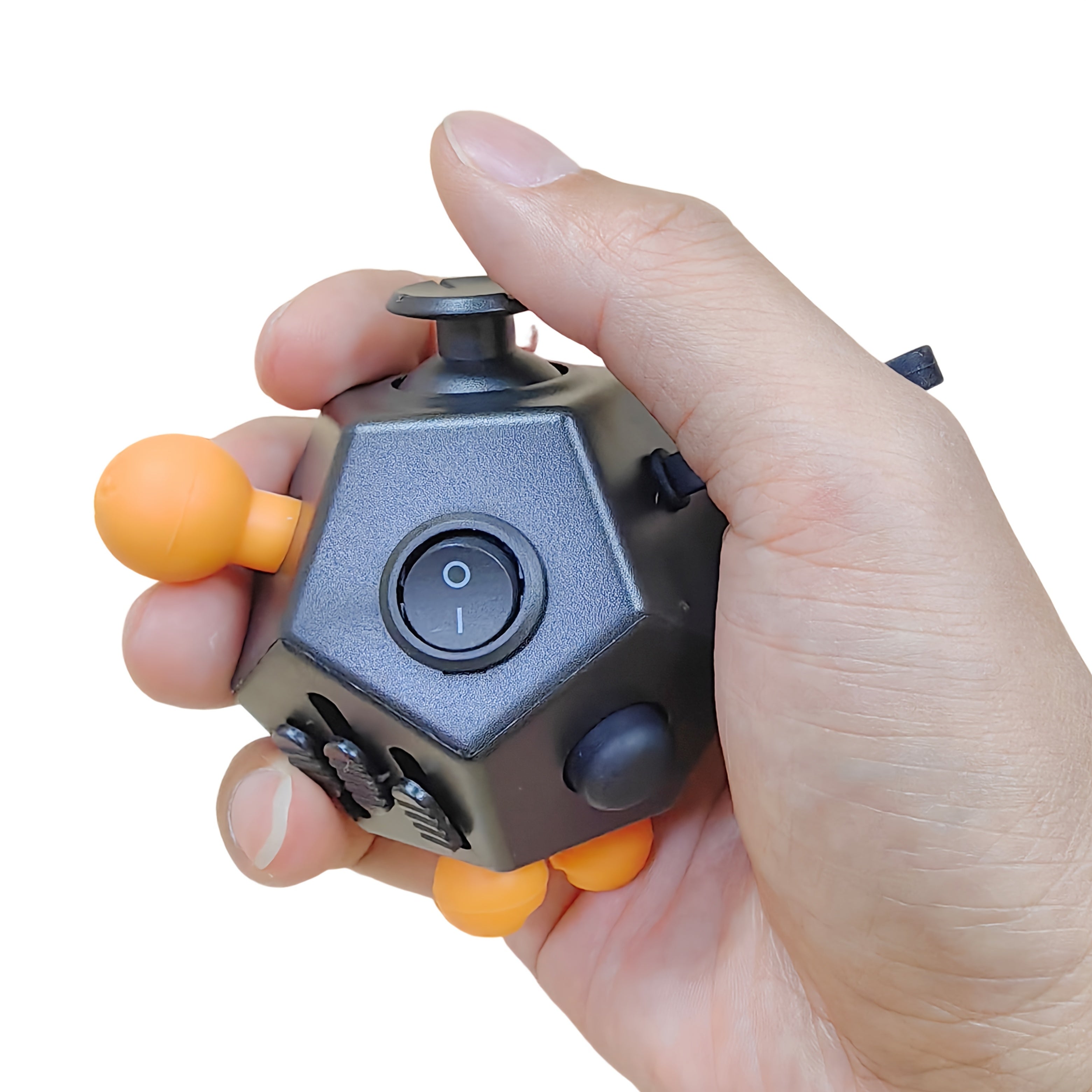 12 Sides Fidget Toys Stress Relief Dice Antistress Cube Toy Orange Yellow