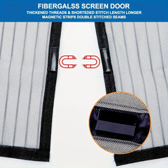 1pc 4 Sizes Magnetic Mosquito Net Insect Proof Door Curtain Mesh