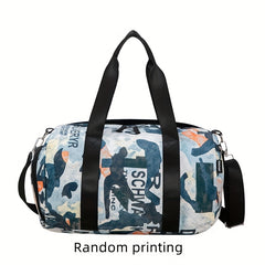 Large Capacity Duffel Bag With Shoe Pocket Waterproof Fitness Handbag