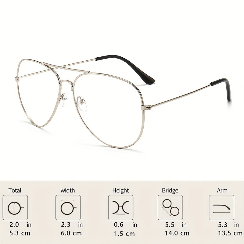 Men's Transparent Copper AC Frame Pilot Glasses