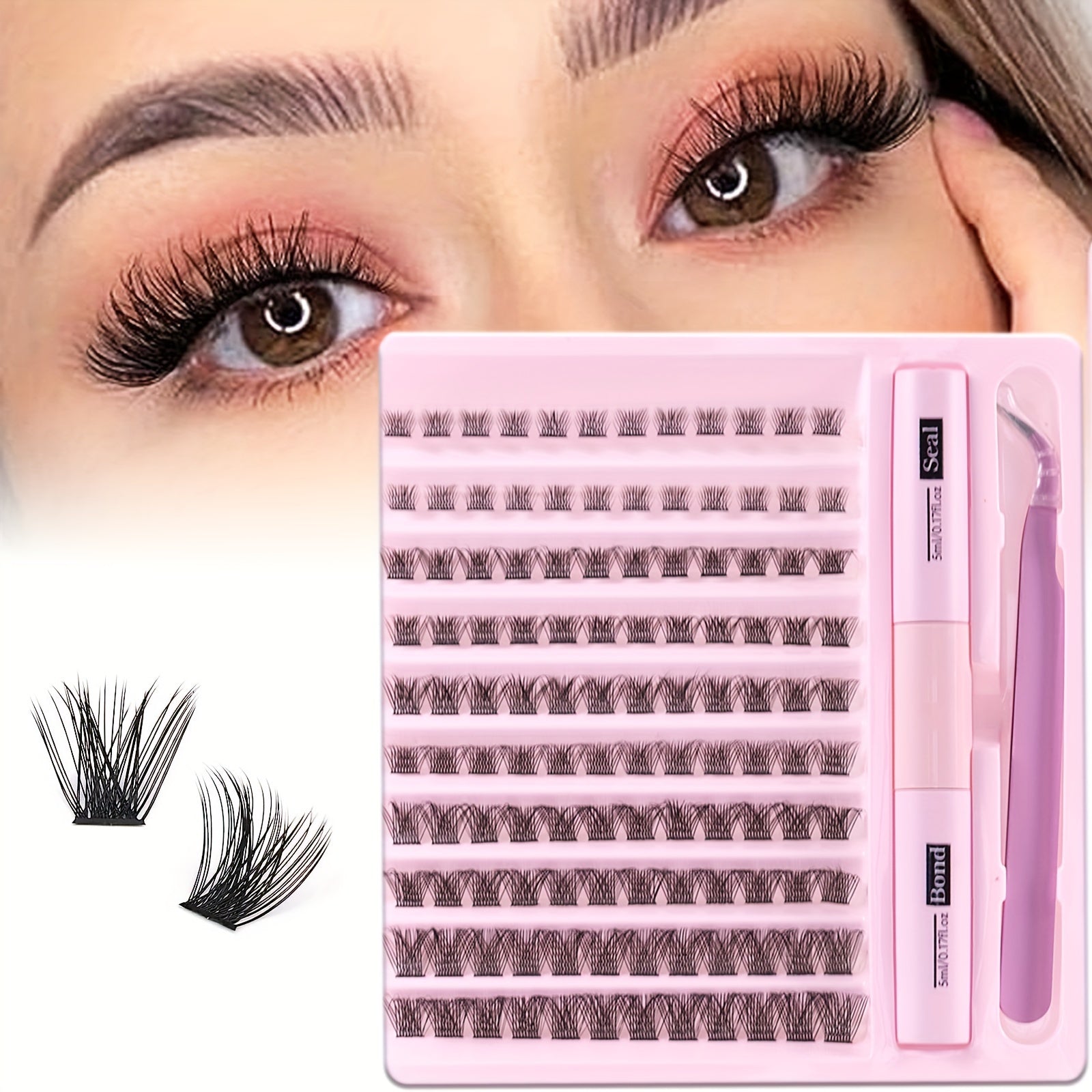 DIY Lash Clusters 120 Pcs Kit With Strong Lash Bond And Seal