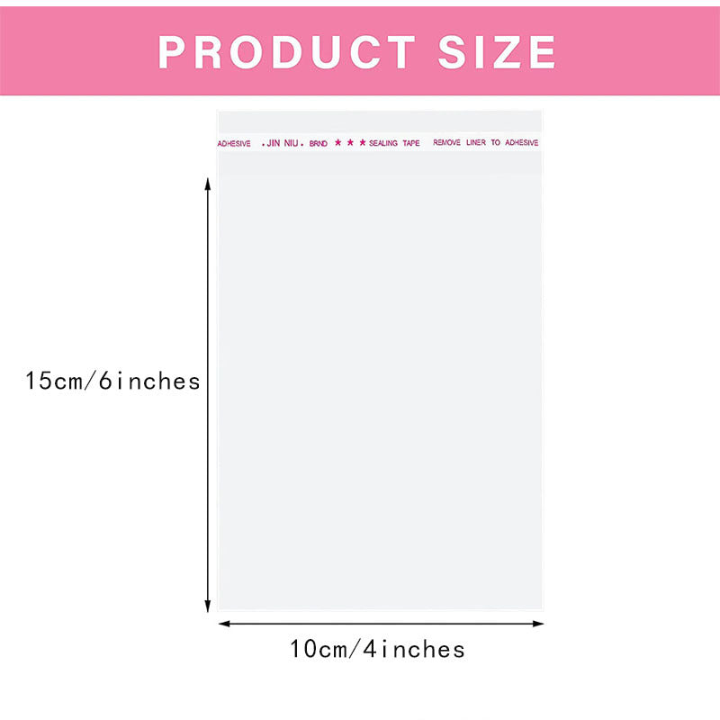 200pcs Self-sealing Cellophane Bag Reusable Packaging Gift
