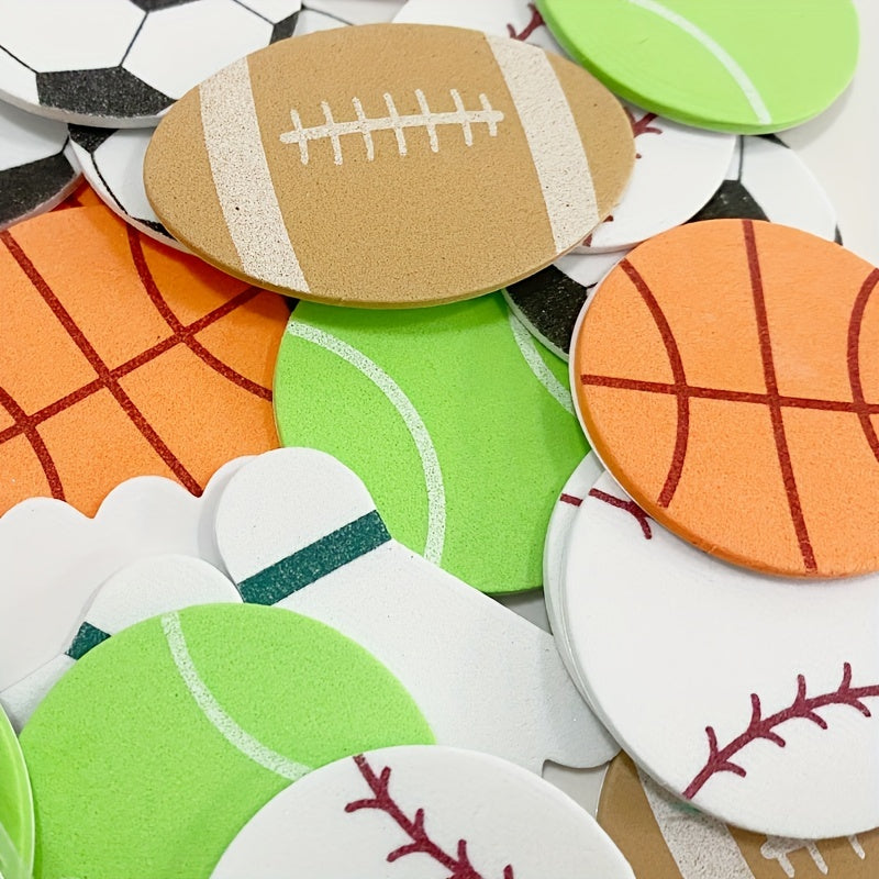 30pcs Sports Stickers Rugby Volleyball Softball Football Basketball Collection