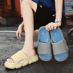 Men's Non Slip Platform Slides Soft Sole Cloud Slides for Indoor Outdoor