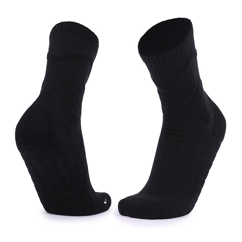 Men's Breathable Cotton Short Crew Padded Socks for Basketball