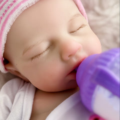 6" Reborn Baby Girl Doll Soft Silicone Lifelike Newborn with Pink Hat