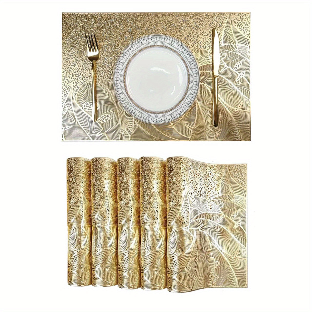 4pcs Waterproof Insulated Placemats Household Table Mat