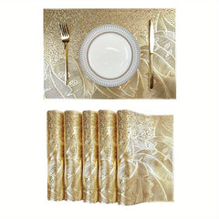 4pcs Waterproof Insulated Placemats Household Table Mat