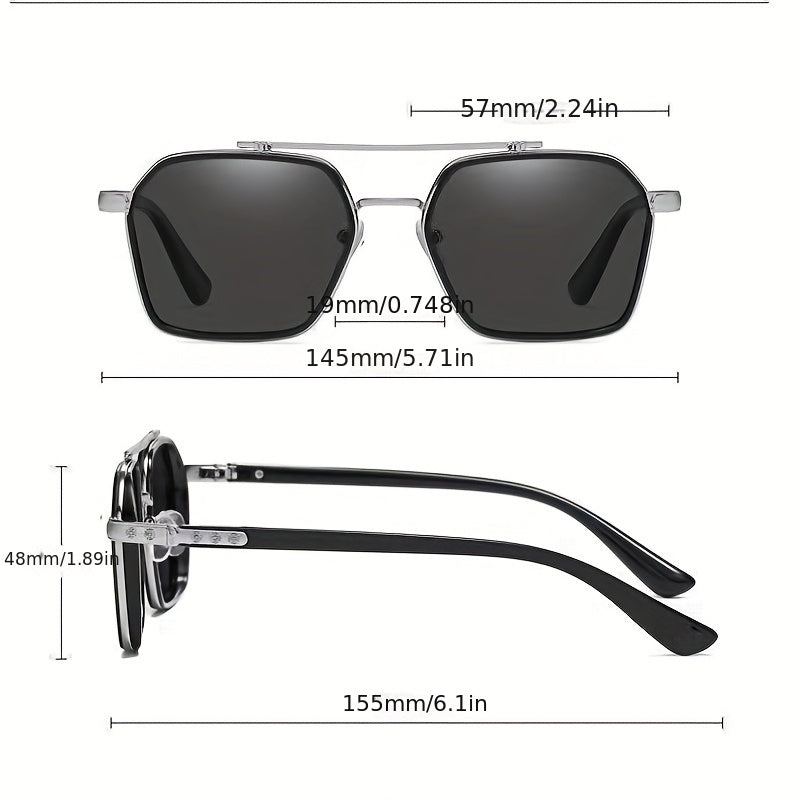 1pc Men's Double Beam UV Protection Outdoor Sunglasses