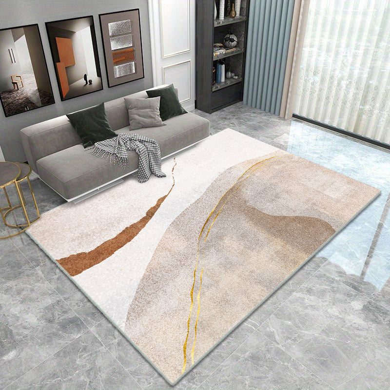 Large Geometric 6'X10' Area Rug Non-slip Polyester Carpet for Living Room
