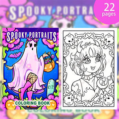 Deluxe Creepy Portrait Painting Coloring Book - Upgraded Edition