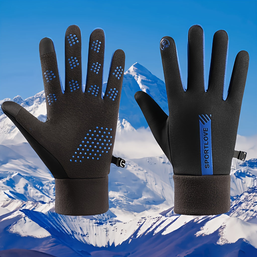 Winter Touch Screen Gloves Short Windproof Waterproof Gloves Outdoor Sports