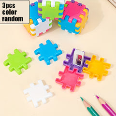 3pcs Mini Rolling Pencil Sharpener Manual School Stationery Gift Toy