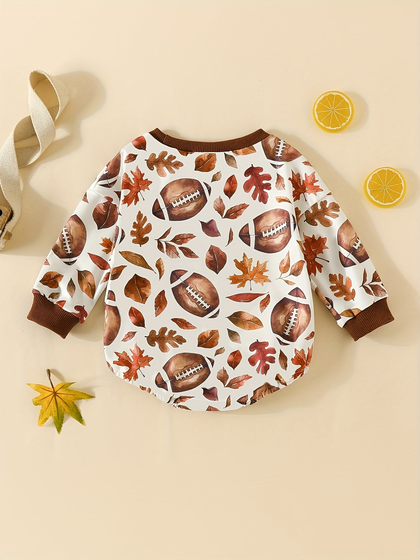 Baby Pumpkin Turkey Print Jumpsuit for 0-2 Years