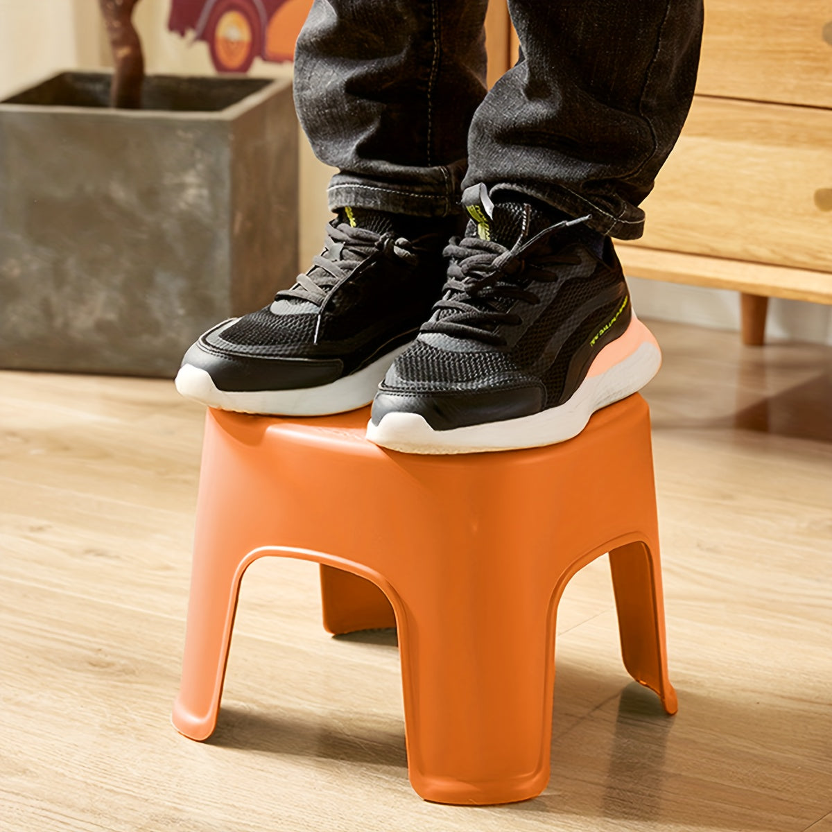 3pcs Stackable Small Stool Light Weight Kitchen Bath Office Anti Slip