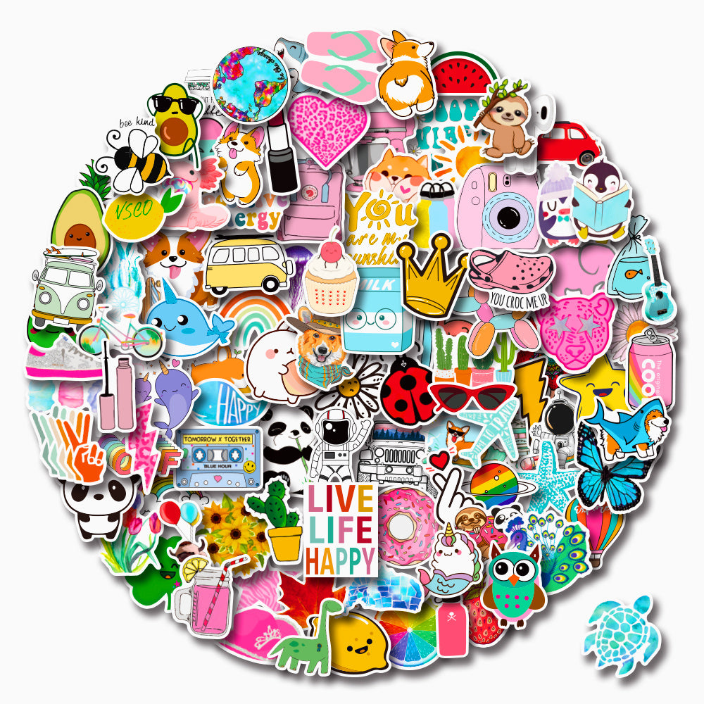 110pcs Water Bottle Stickers Hydroflask Skateboard Laptop Stickers Teens Girls