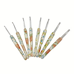 8pcs Crochet Hooks Set Knitting Tool Suit Crochet Printing Aluminum