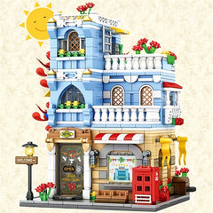 1003pcs Hotel Street Scene Building Blocks Set Creative DIY Educational Toy