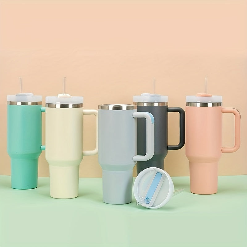 40oz Tumbler Reusable Vacuum Quencher Tumbler with Straw Leak-Resistant Lid