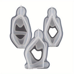 3Pcs Human Silicone Resin Mold Craft DIY Candle Mould Epoxy Casting Molds