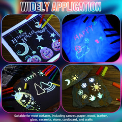 6 Colors Glow In The Dark Neon Highlighter Pens