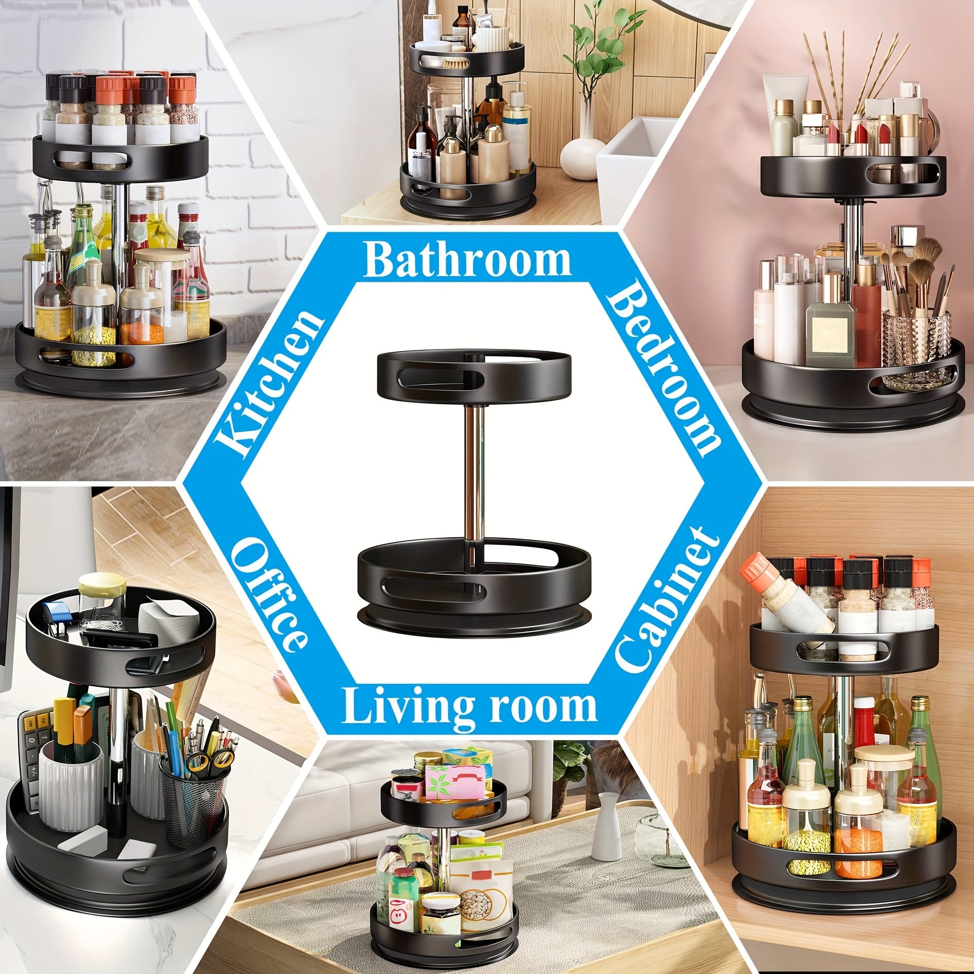 Kitchen Spice Rack Holder Storage Tray for Home Use