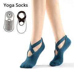 Non Slip Yoga Socks Women's Criss Cross Grip Socks for Barre Pilates Ballet