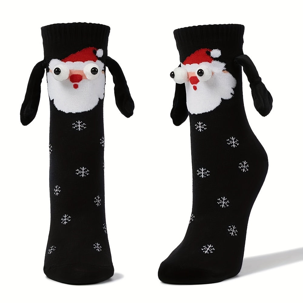 Christmas Cartoon Eyes Decor Socks Women's Stockings