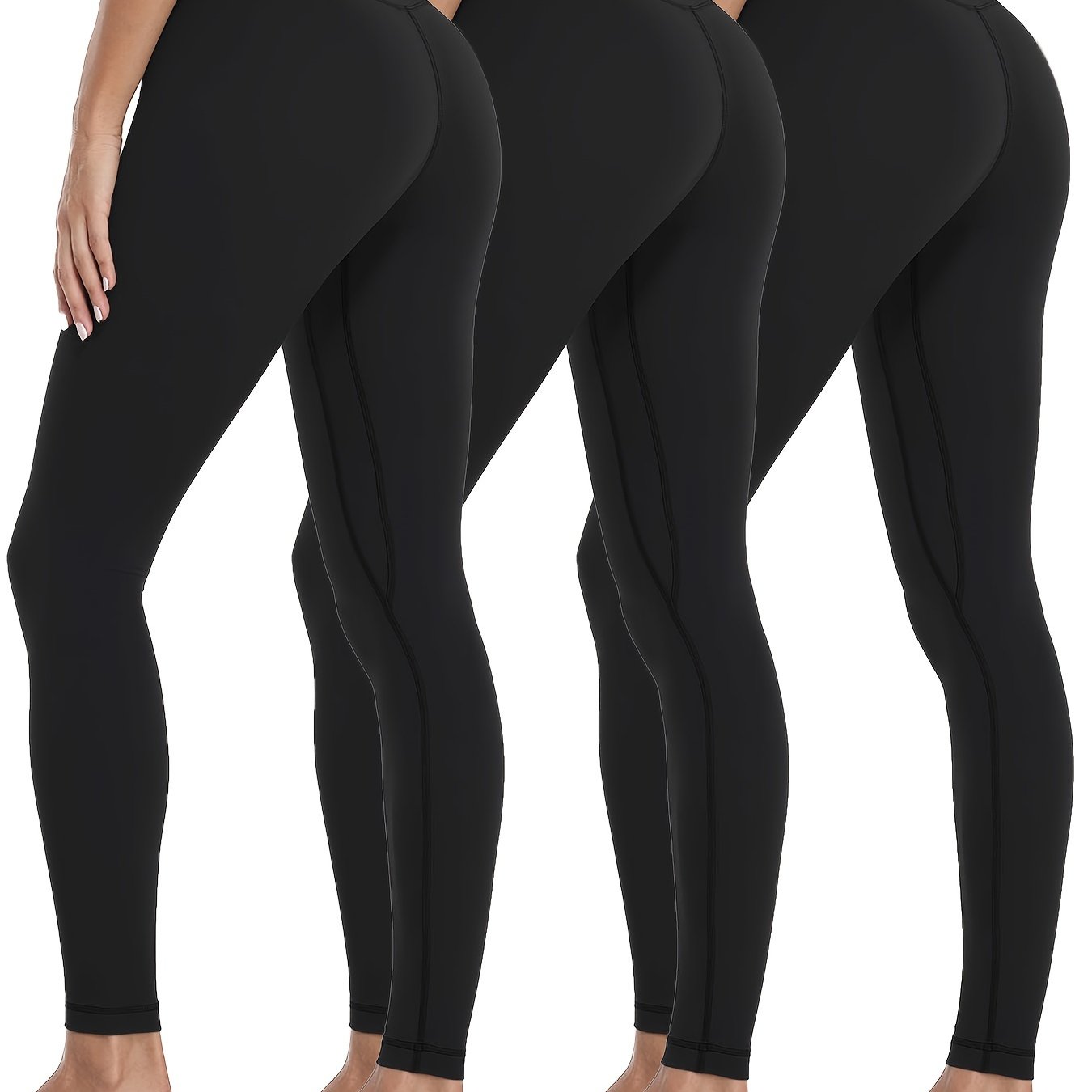 3Pcs High Waist Yoga Pants Butt Lifting Tummy Control Leggings
