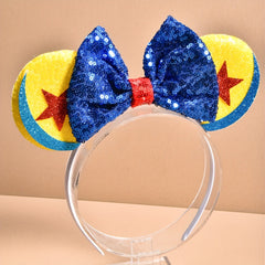 Cartoon Sequin Bow Mouse Ear Headband for Girls