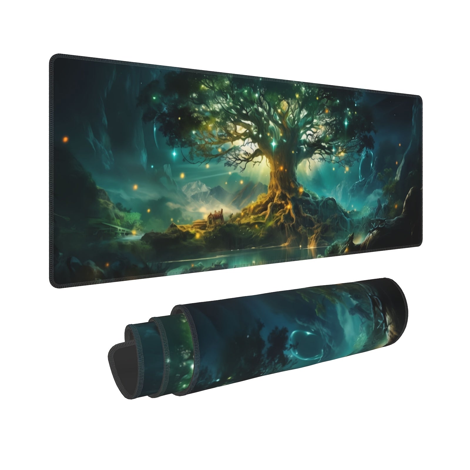 Green Magical Tree Gaming Mouse Pad XL