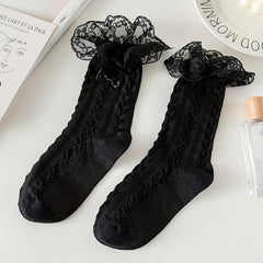 3D Textured Ruffle Socks Sweet & Mid Tube Women's Stockings