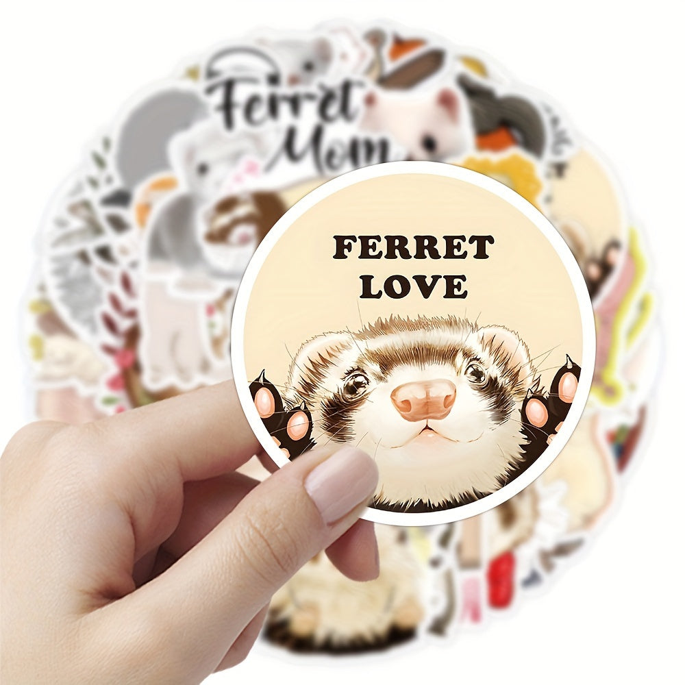 50pcs Ferret Waterproof Vinyl Stickers Laptop Helmet Skateboard Phone Decals
