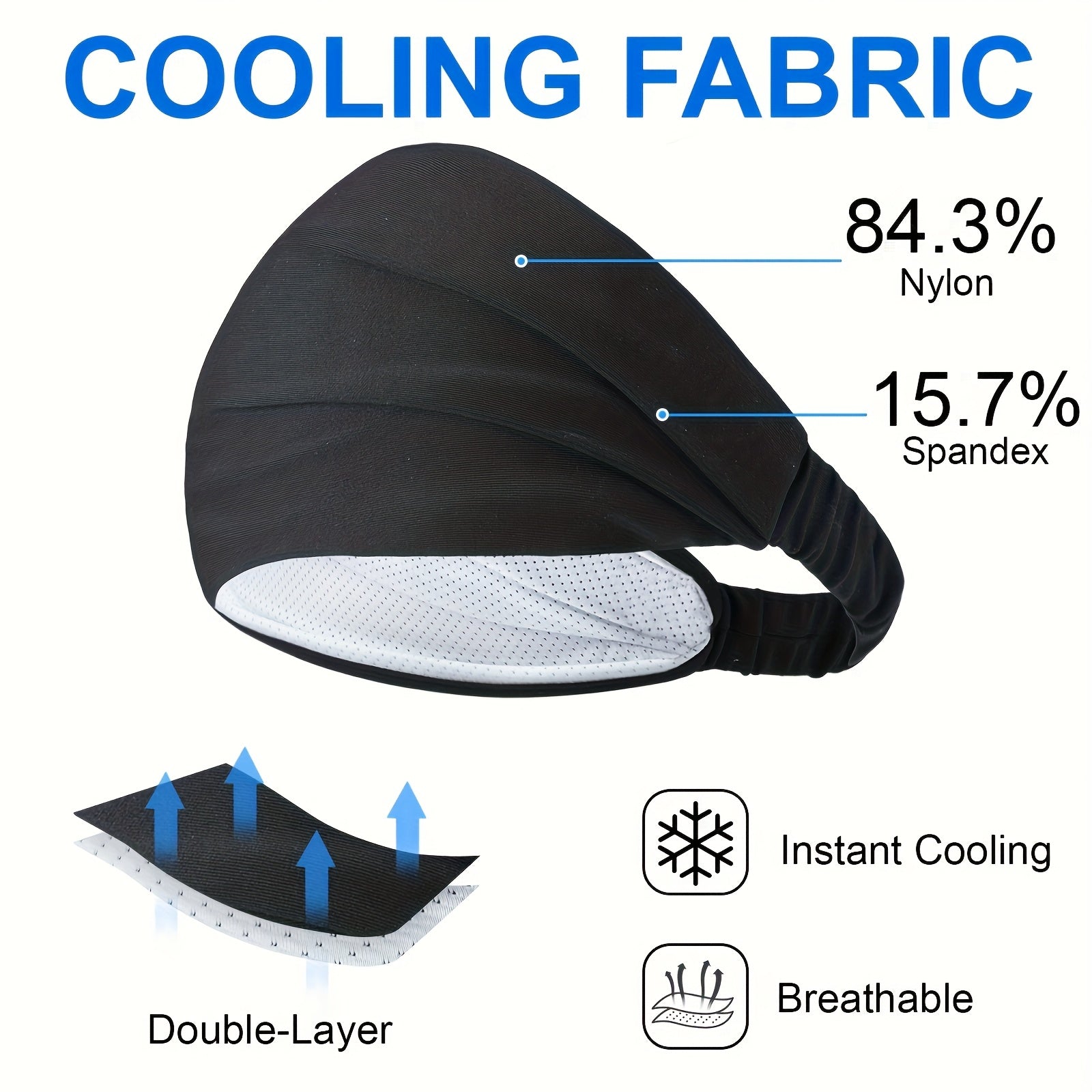 Men's Athletic Headband Sweat Absorbent Non Slip Sports Band Quick Dry