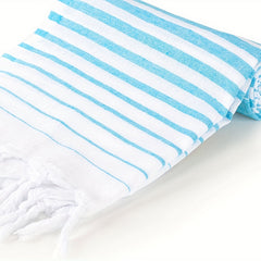 Quick Drying Stripe Beach Towel Soft Absorbent Sand Proof Outdoor Travel