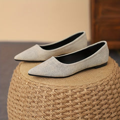 Women's Solid Denim Flat Shoes Casual Slip On Shoes