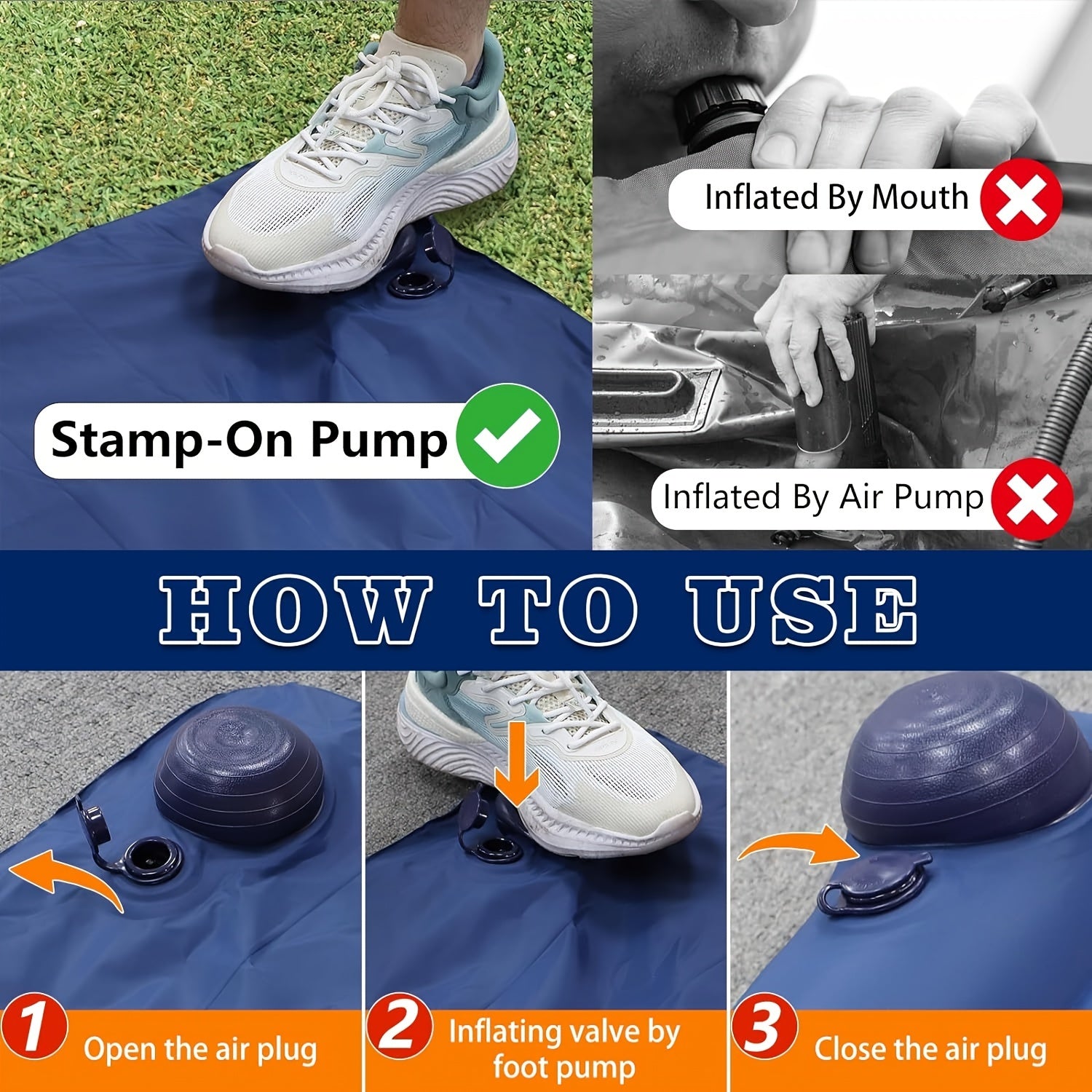 Portable Camping Air Mattress Sleeping Mat Outdoor
