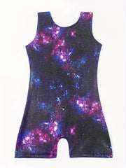 Toddler Girls Gymnastics Outfit Professional Bodysuit Kids Unitard Bike Shorts