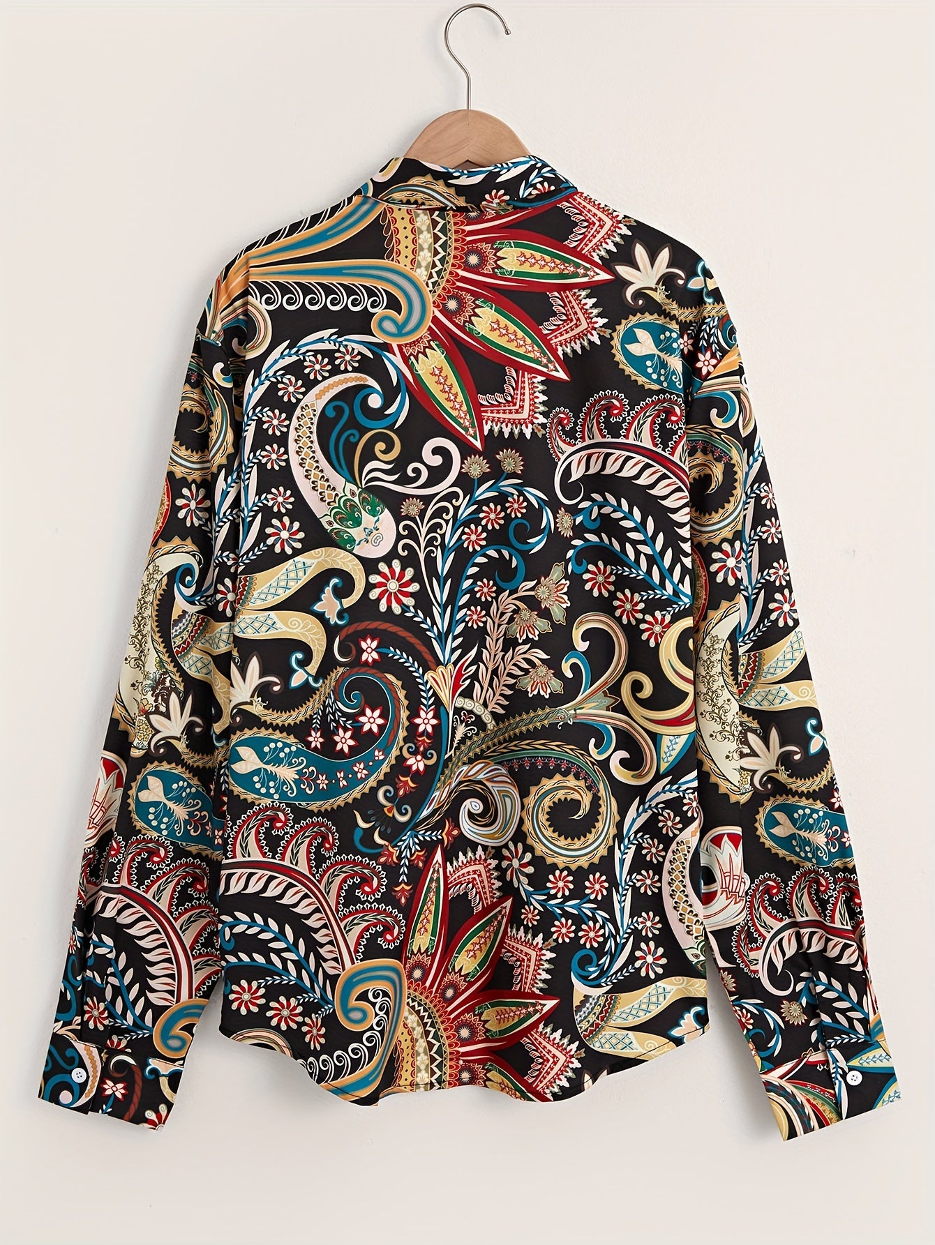 Colorful Pattern Men's Long Sleeve Shirt For Autumn Mens Clothing