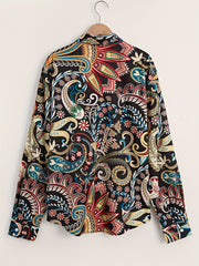 Colorful Pattern Men's Long Sleeve Shirt For Autumn Mens Clothing
