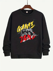 Boys GAME ON Letter Print Pullover Sweatshirt