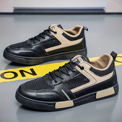 Men's Lace-up Sneakers Ventilation Holes Skate Shoes Good Grip