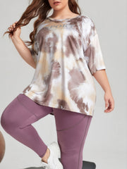 Tie Dye Short Sleeve Oversized Sports Top
