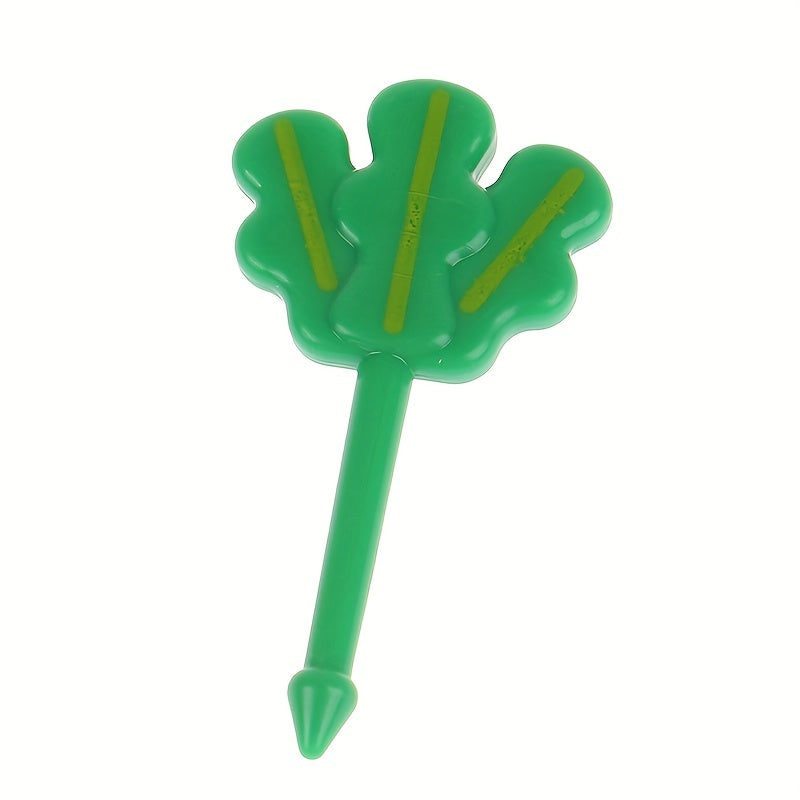 8Pcs Food Fruit Fork Picks Leaf Bento Box Decor Forks Cake Little Forks